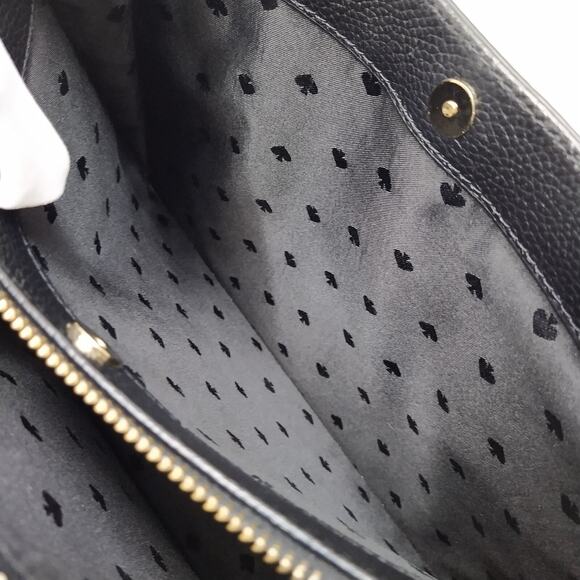 Kate Spade New York Mulberry Street Black Pebbled Leather Top Handle Satchel Bag - Picture 15 of 16